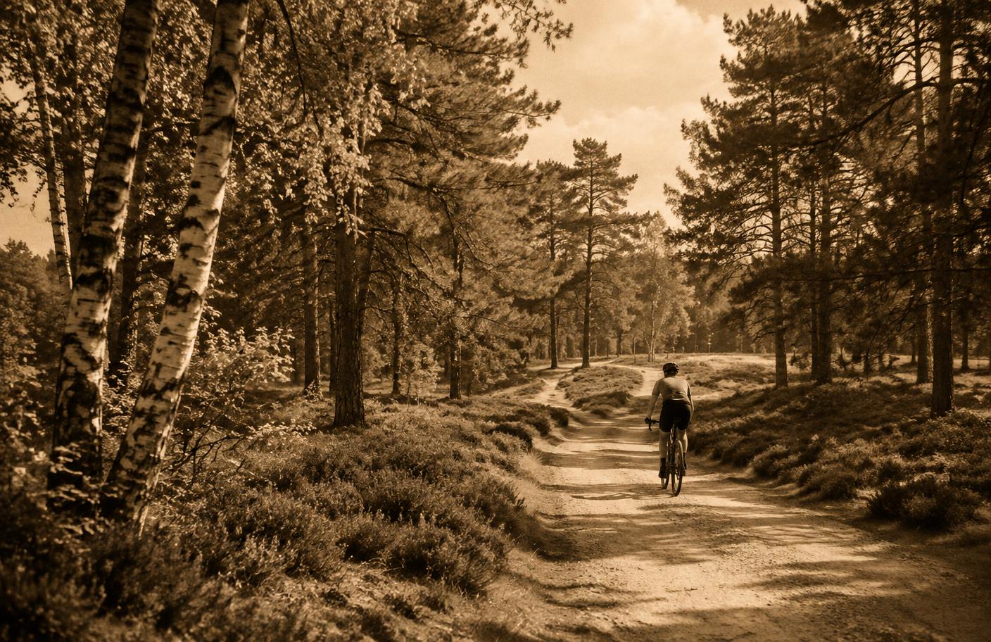 Gravelpad door het bos